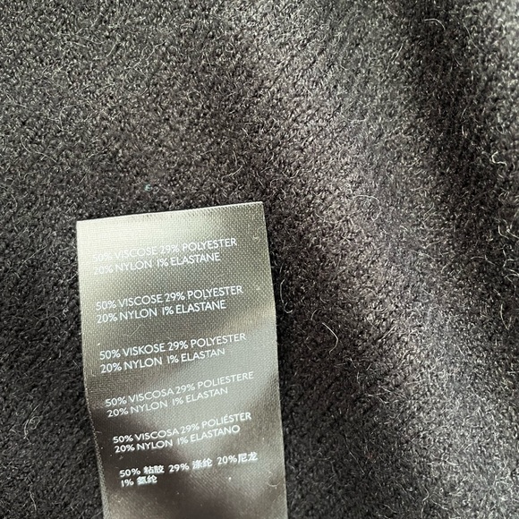 Anthropologie off the shoulder sweater - black.  Size medium. - Picture 3 of 3